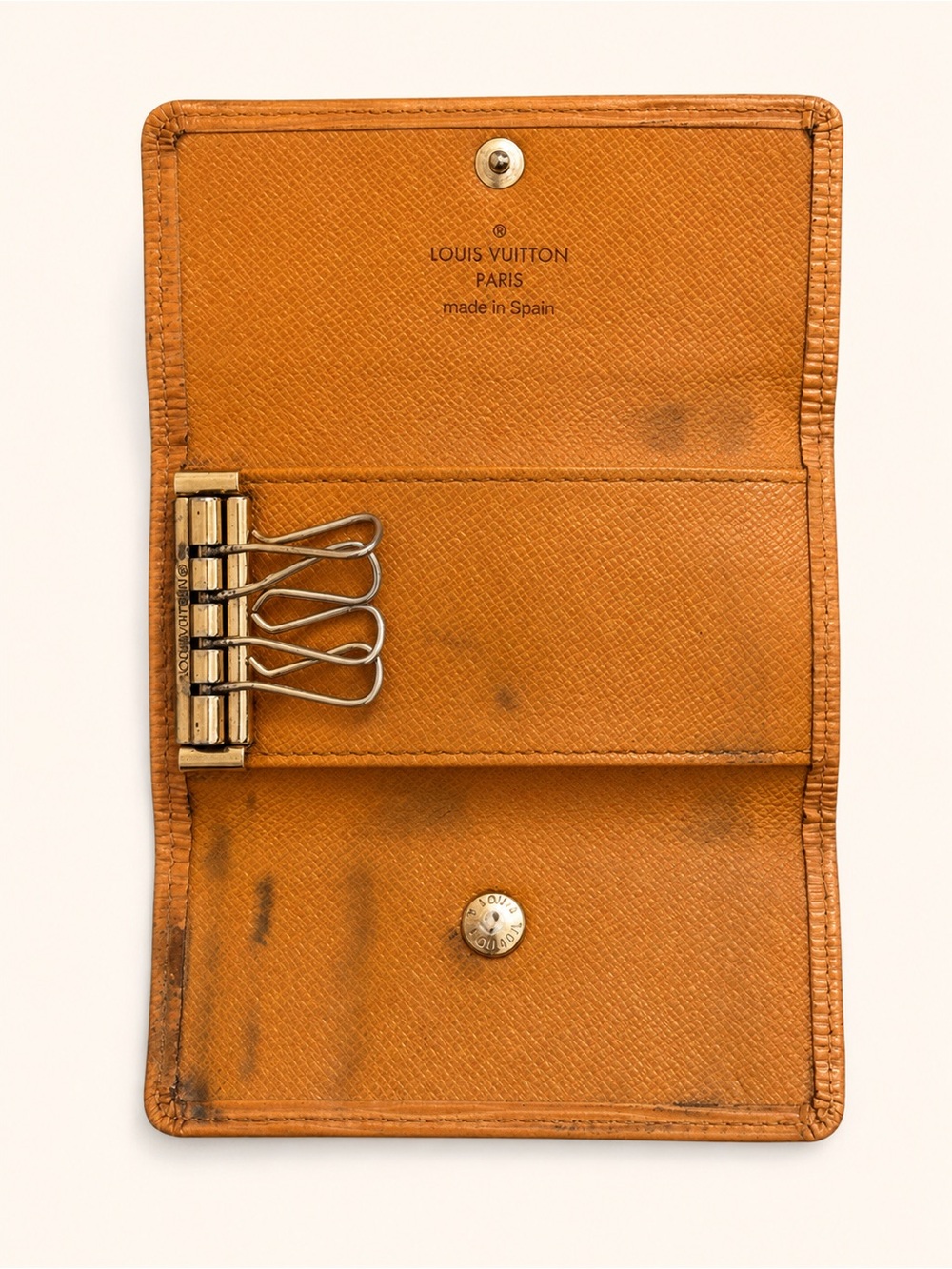 Louis Vuitton Orange Epi Leather 4 Key Holder Case Vintage - Picture 2 of 7